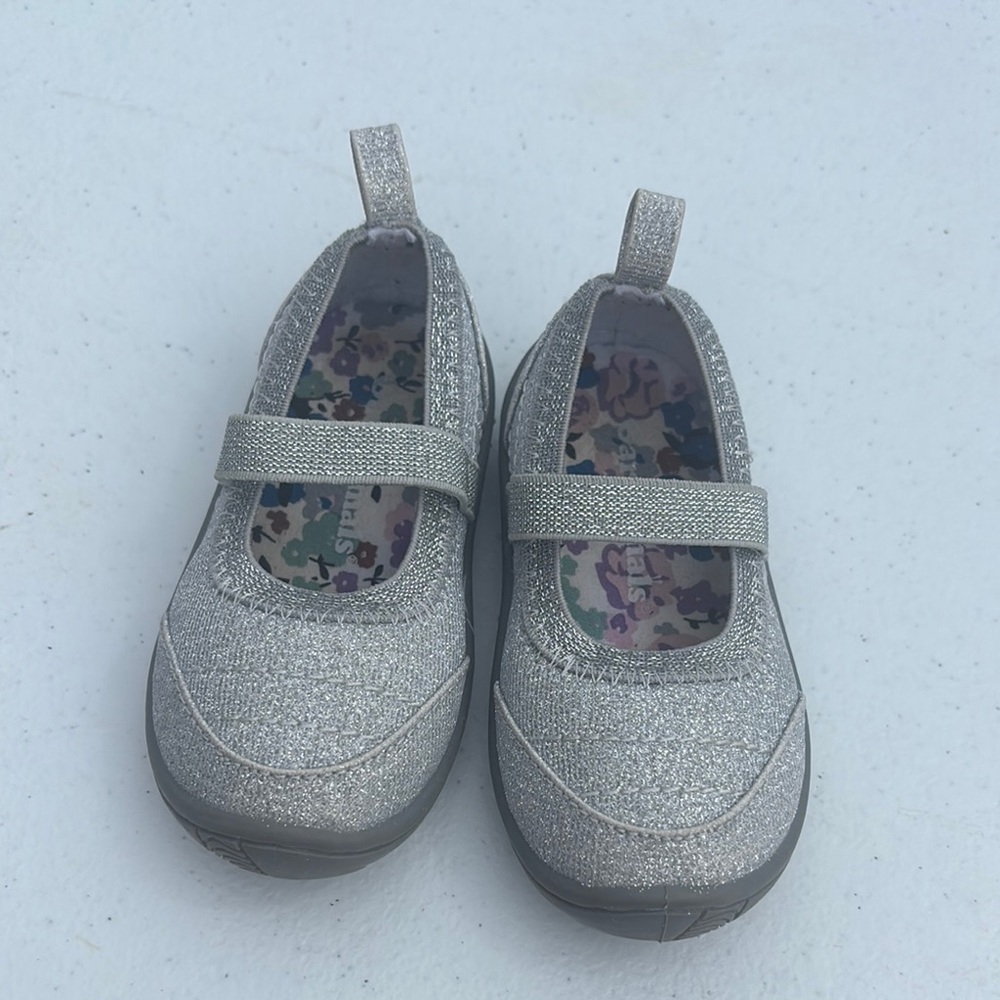 Garanimals Silver Gray Dress Shoes Sparkly Slip-On